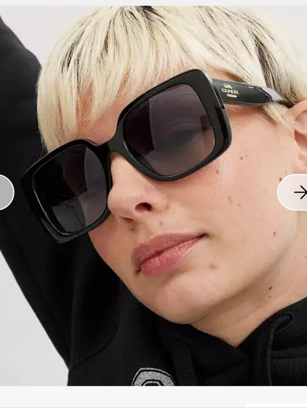 Coach Oversized Square Sunglasses in Black HC8386u